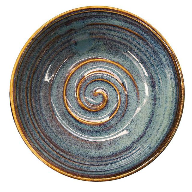 Michelle Bow Ceramics Koru Ring Dish Blue Earth image number 0
